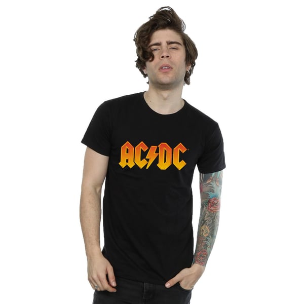 AC/DC Mens Fire Cotton Logo T-Shirt