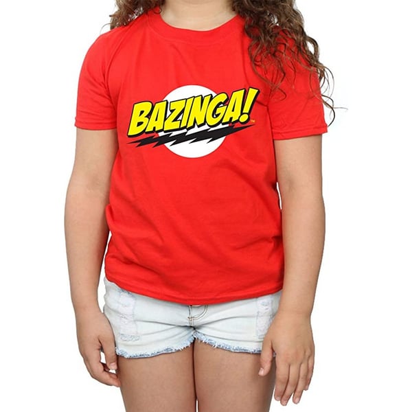 The Big Bang Theory Girls Bazinga puuvillainen T-paita The Big Bang Theory Girls Bazinga puuvillainen T-paita