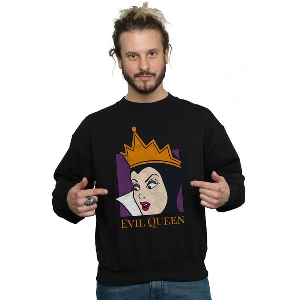 Disney Mens Evil Queen Cropped Head Sweatshirt