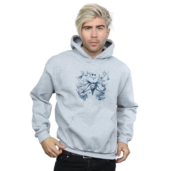Disney Mens Nightmare Before Christmas Paint Spray Carers Hoodie