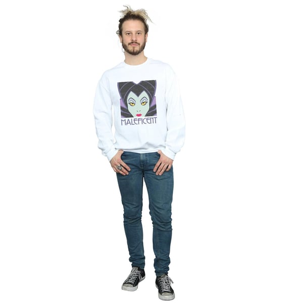 Disney Mens Maleficent Cropped Head Sweatshirt