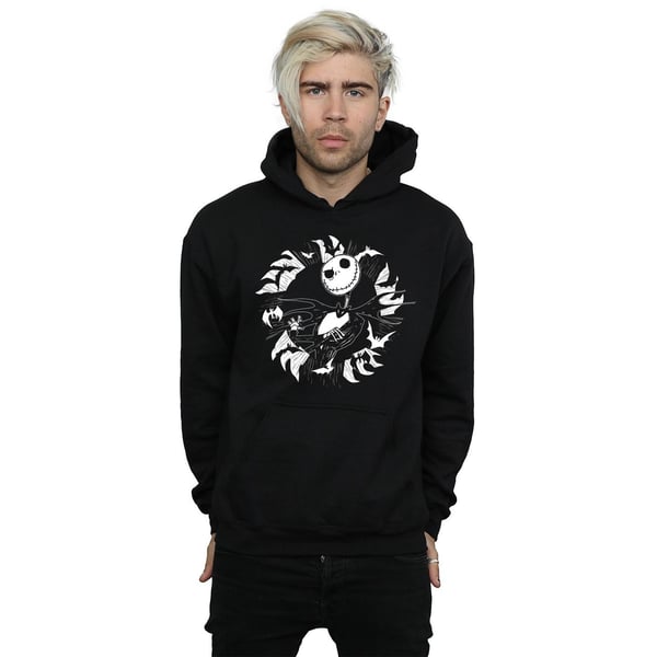 Disney Mens Nightmare Before Christmas Jack Bat Circle Hoodie