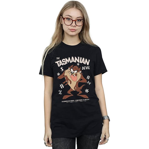 Looney Tunes Womens/Ladies Tasmanian Devil Vintage Cotton Boyfriend T-Shirt