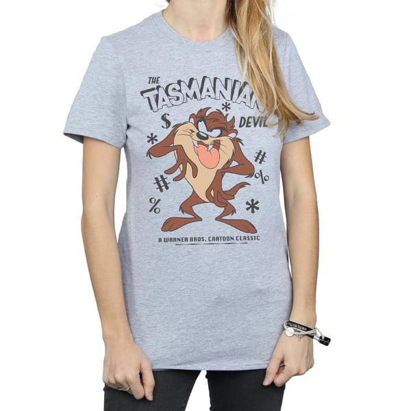 Looney Tunes Womens/Ladies Tasmanian Devil Vintage Cotton Boyfriend T-Shirt