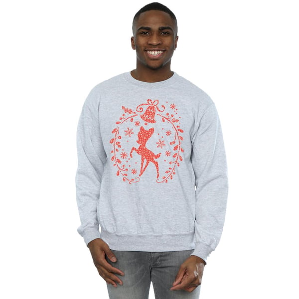Disney Mens Bambi Christmas Wreath Sweatshirt