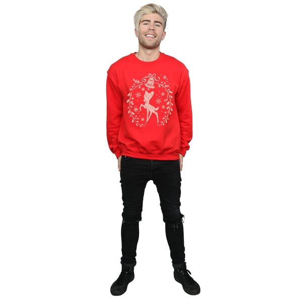 Disney Mens Bambi Christmas Wreath Sweatshirt