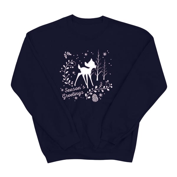 Disney Mens Bambi Christmas Greetings Sweatshirt