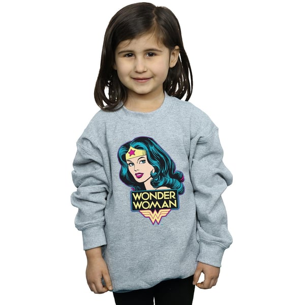 Wonder Woman Girls Head Cotton Sweatshirt