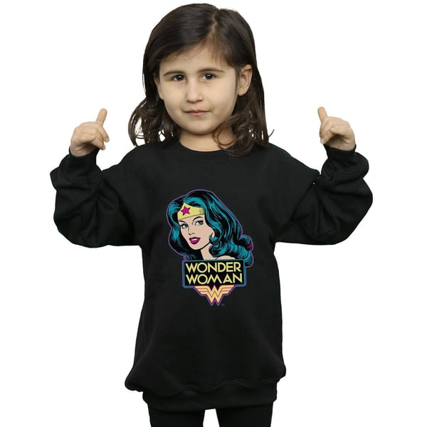 Wonder Woman Girls Head Cotton Sweatshirt