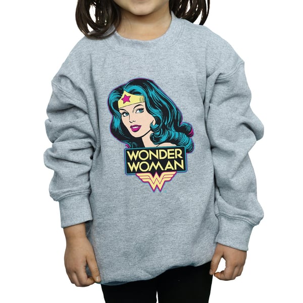 Wonder Woman Girls Head Cotton Sweatshirt