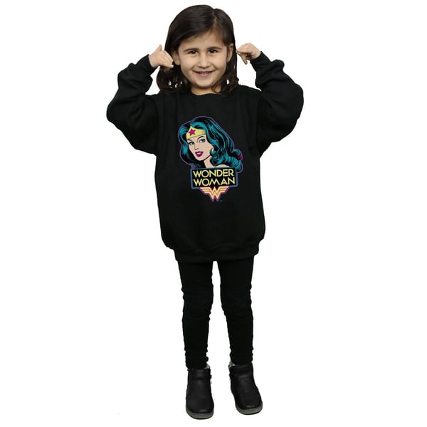 Wonder Woman Girls Head Cotton Sweatshirt