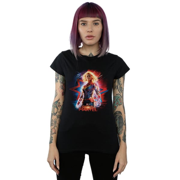 Marvel Womens/Ladies Captain Marvel Poster Cotton T-Shirt