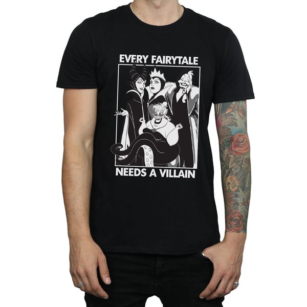 Disney Mens Every Fairy Tale Needs A Villain Cotton T-Shirt