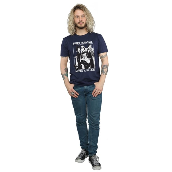 Disney Mens Every Fairy Tale Needs A Villain Cotton T-Shirt