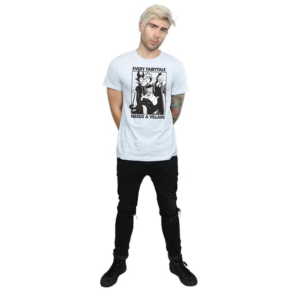 Disney Mens Every Fairy Tale Needs A Villain Cotton T-Shirt