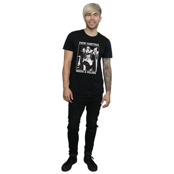 Disney Mens Every Fairy Tale Needs A Villain Cotton T-Shirt
