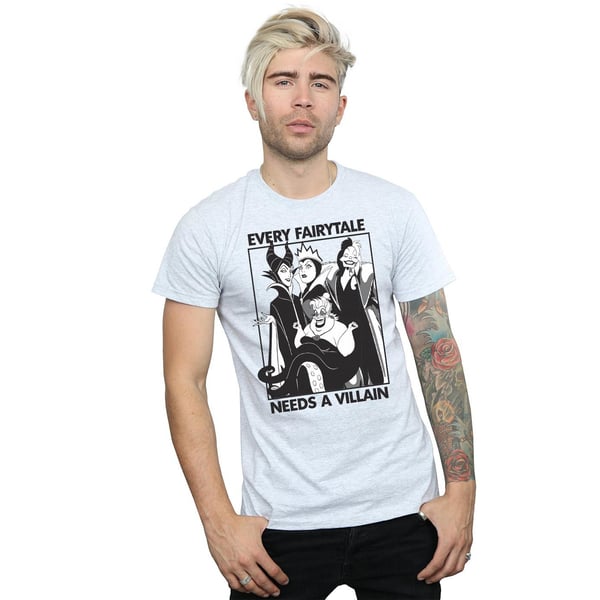Disney Mens Every Fairy Tale Needs A Villain Cotton T-Shirt