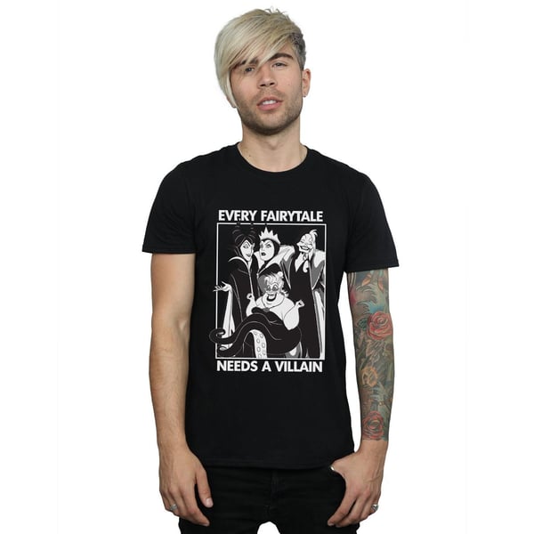 Disney Mens Every Fairy Tale Needs A Villain Cotton T-Shirt