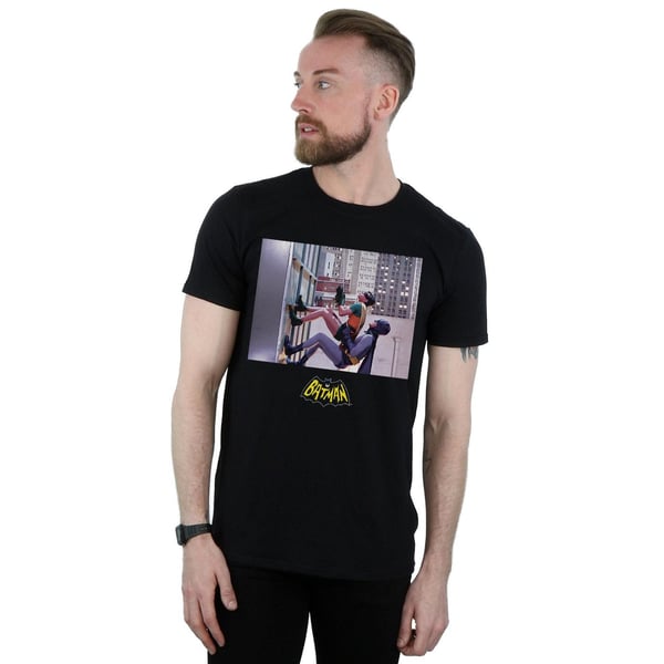 DC Comics Mens Batman TV Series Skyscraper Climb T-Shirt