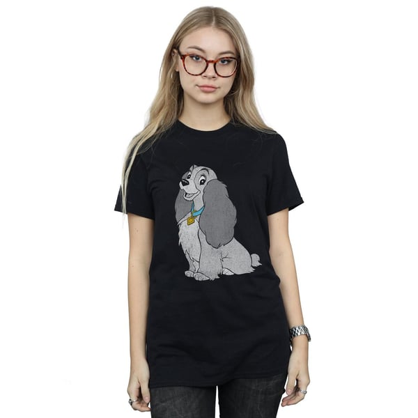 Disney Womens/Ladies Lady And The Tramp Classic Lady Cotton Boyfriend T-Shirt