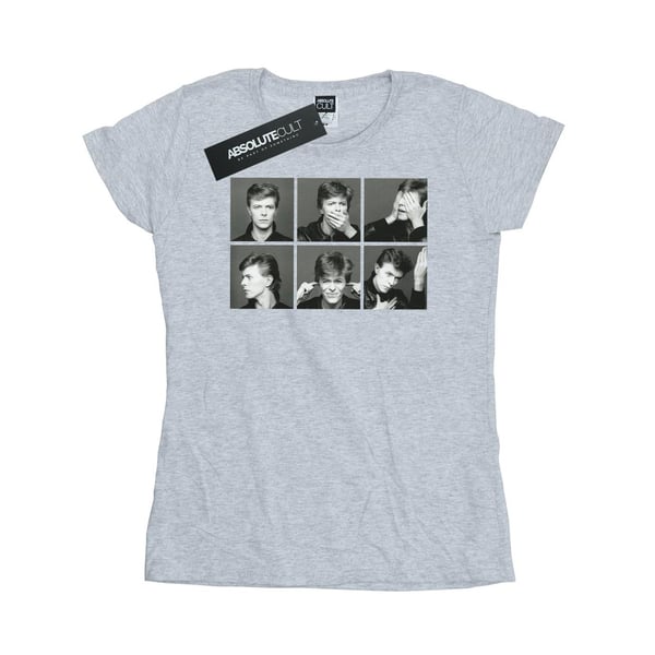 David Bowie T-shirt i bomull med fotokollage för damer