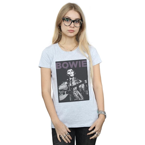 David Bowie Womens/Ladies Rock Poster Cotton T-Shirt