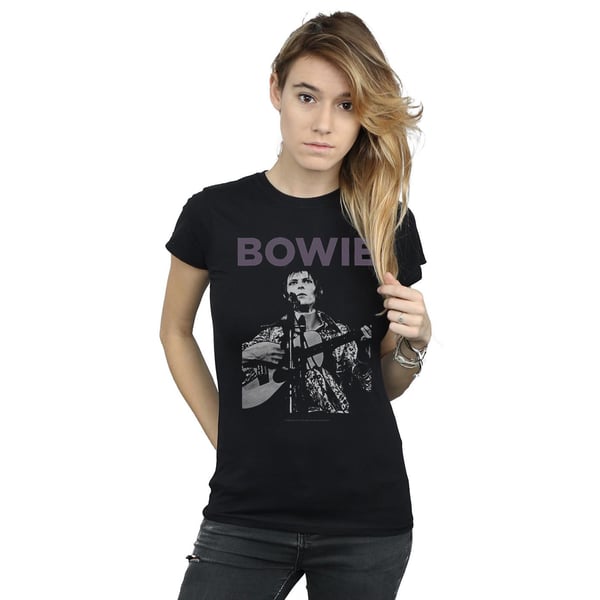 David Bowie Womens/Ladies Rock Poster Cotton T-Shirt