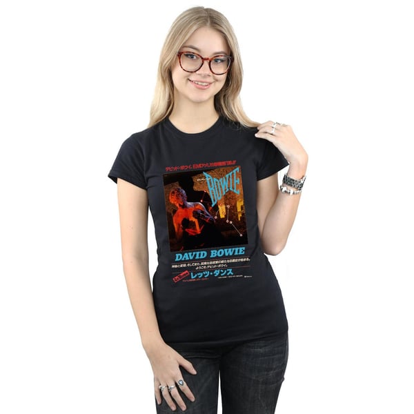 David Bowie Womens/Ladies Asian Poster Cotton T-Shirt