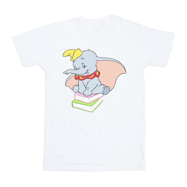 Disney Flickor Dumbo Sittandes På Böcker T-Shirt i Bomull