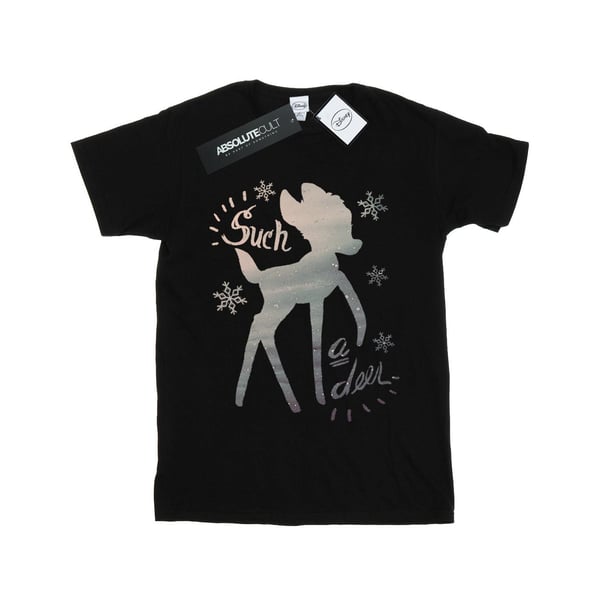Disney Womens/Ladies Bambi Winter Deer Cotton Boyfriend T-Shirt