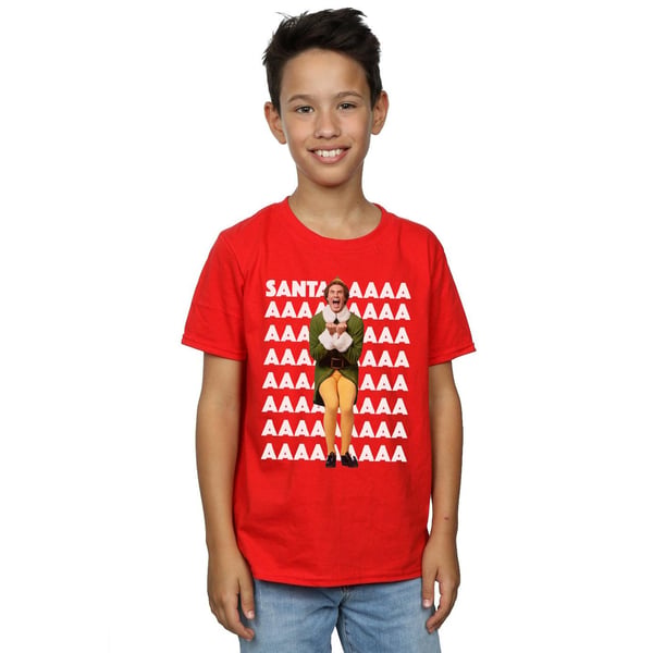Elf Boys Buddy Santa Scream T-Shirt