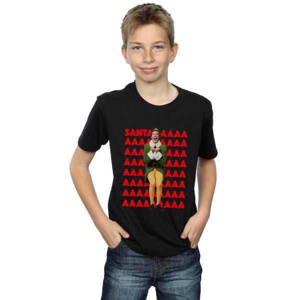 Elf Boys Buddy Santa Scream T-Shirt
