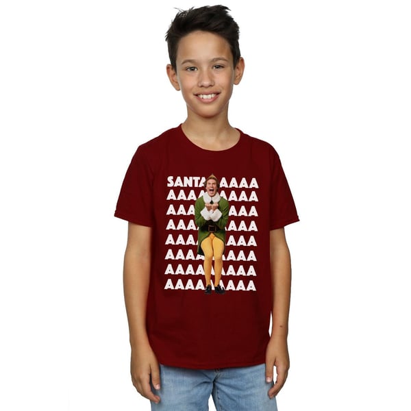 Elf Boys Buddy Santa Scream T-Shirt