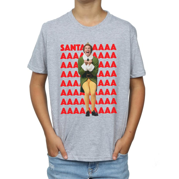 Elf Boys Buddy Santa Scream T-Shirt