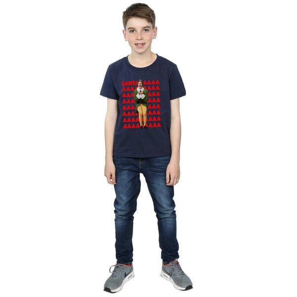 Elf Boys Buddy Santa Scream T-Shirt