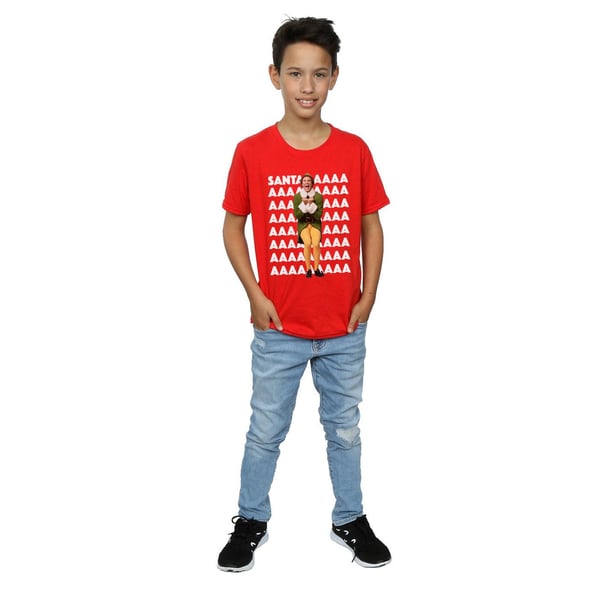 Elf Boys Buddy Santa Scream T-Shirt