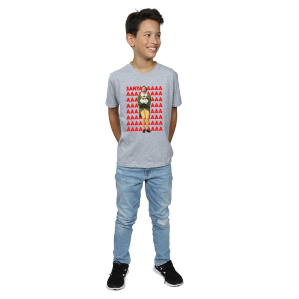 Elf Boys Buddy Santa Scream T-Shirt