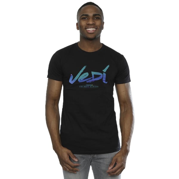 Star Wars Mens Obi-Wan Kenobi Jedi Painted Font T-Shirt