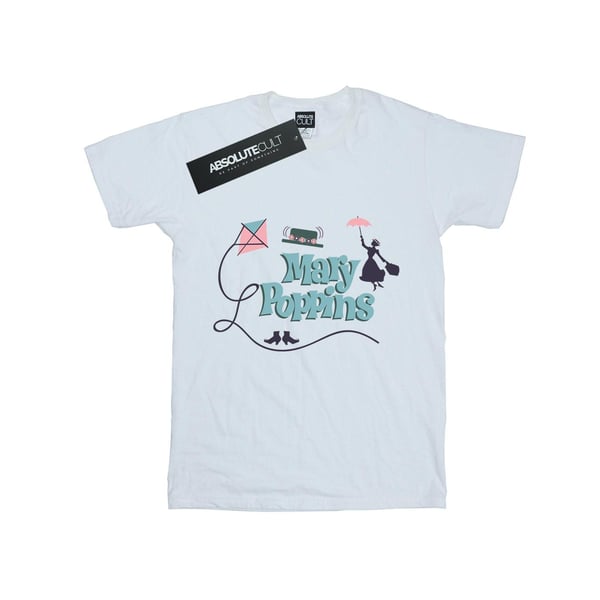 Disney Womens/Ladies Mary Poppins Logo Cotton Boyfriend T-Shirt
