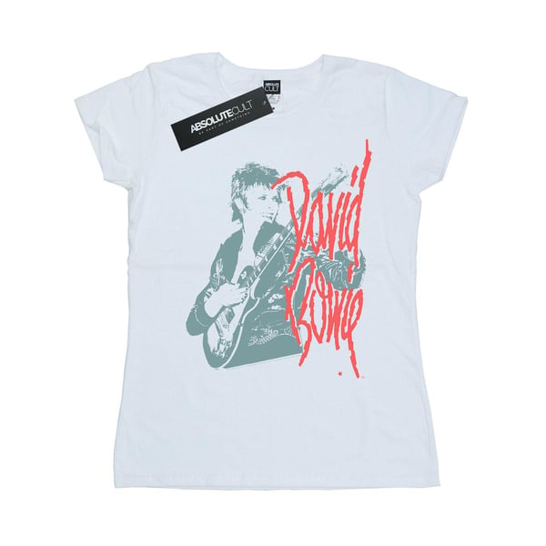 David Bowie Womens/Ladies Mono Guitar Cotton T-Shirt