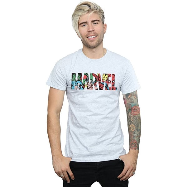 Marvel Mens Comics Infill Logo T-Shirt