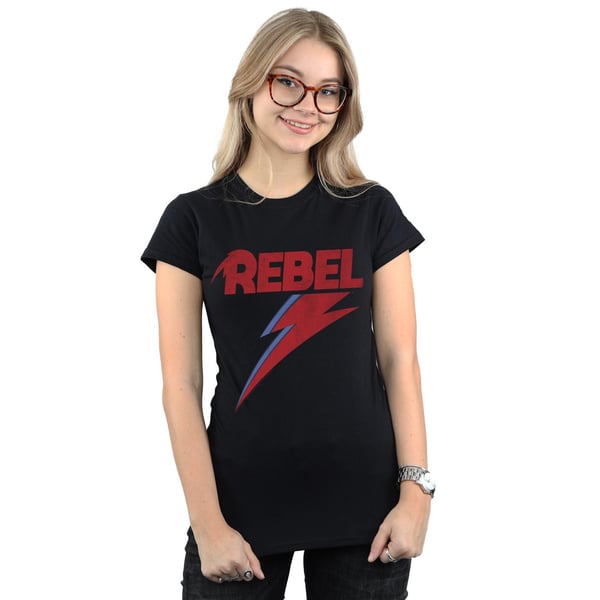 David Bowie Womens/Ladies Distressed Rebel Cotton T-Shirt