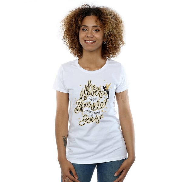 Disney Womens/Ladies Tinkerbell Stars Cotton T-Shirt