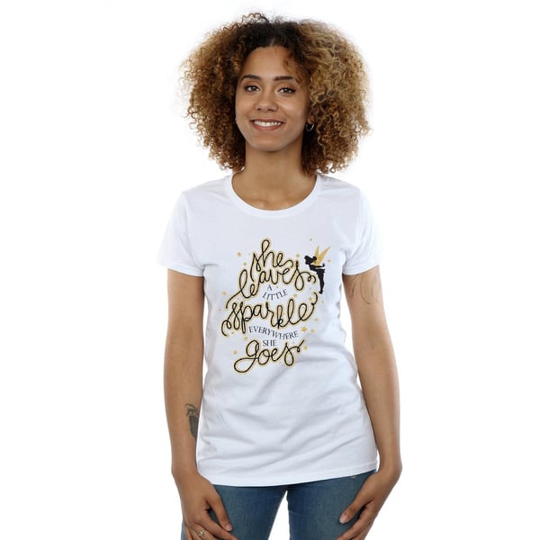 Disney Womens/Ladies Tinkerbell Stars Cotton T-Shirt