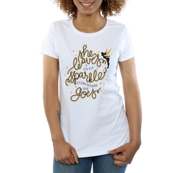 Disney Womens/Ladies Tinkerbell Stars Cotton T-Shirt