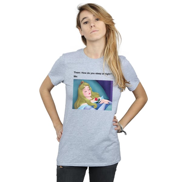 Disney Womens/Ladies Sleeping Beauty Meme Cotton Boyfriend T-Shirt