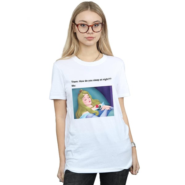 Disney Womens/Ladies Sleeping Beauty Meme Cotton Boyfriend T-Shirt