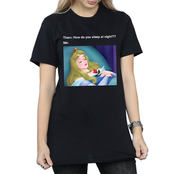 Disney Womens/Ladies Sleeping Beauty Meme Cotton Boyfriend T-Shirt