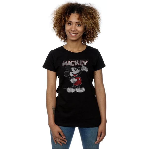 Disney Womens/Ladies Presents Mickey Mouse Cotton T-Shirt