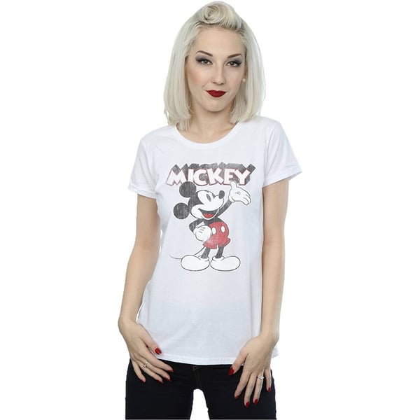 Disney Womens/Ladies Presents Mickey Mouse Cotton T-Shirt